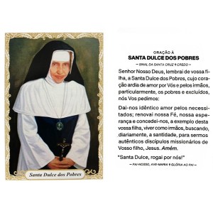 OP14042P100 - Oração Santa Dulce dos Pobres (Irmã Dulce) c/ 100un. - 6x4cm