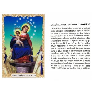 OG14079P100 - Oração N. Sra. Do Rosário c/ 100un. - 9,5x6,5cm