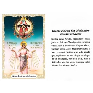 OG14064P100 - Oração N. Sra. Medianeira c/ 100un. - 9,5x6,5cm