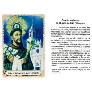 OG141417P100 - Oração São Francisco das Chagas c/ 100un. - 9,5x6,5cm