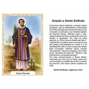 OG141498P100 - Oração Santo Estêvão c/ 100un. - 9,5x6,5cm