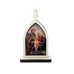 CP81695 - Capela Sagrada Família MDF Branco  (P) - 10,5x6,5cm