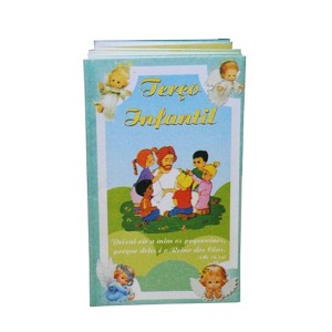 OS41804P12 - Oração Terço Infantil Sanfonada c/ 12un. - 9x5cm