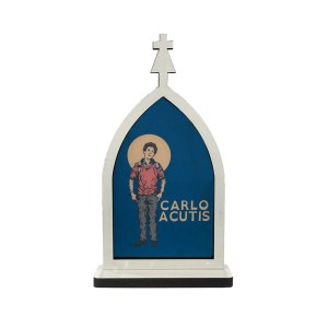 CP81661 - Capela São Carlo Acutis MDF Branco (M) - 15,5x9cm