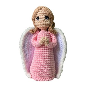 IM2030482 - Imagem de Crochê Anjo Rosa - 16x7cm