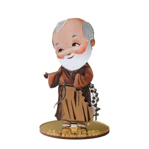 PE721753 - Pedestal São Padre Pio de Pietrelcina MDF - 12x7,5cm