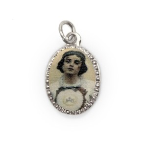 MD103880P10 - Medalha de Alumínio Oval Prata c/ 10un. São Tarcísio - 2X1,3cm