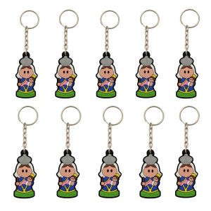 CH50032P10 - Chaveiro N. Sra. Do Amparo Emborrachado c/ 10un. - 12x3cm