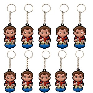 CH50445P10 - Chaveiro São Carlo Acutis Emborrachado c/ 10un.- 11,5x3cm