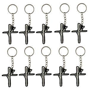 CH50850P10 - Chaveiro Fé Emborrachado c/ 10un. - 10,5x4cm