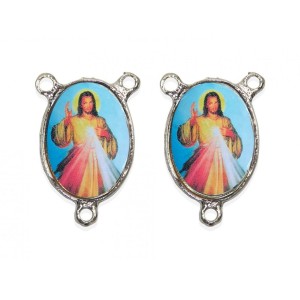 ET1681351P2 - Entremeio Jesus Misericordioso Duplo Resinado c/ 2un. - 2,5x2cm
