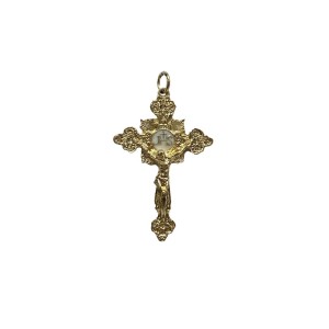 CZ861603 - Crucifixo Metal Dourado - 4,7x3,1cm