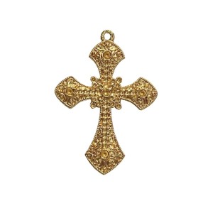 CZ851375 - Cruz Metal Dourado - 7,6x5,9cm