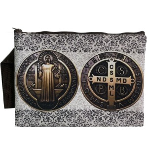 BS1990081 - Pasta Porta Bíblia Medalha de São Bento - 26x19cm