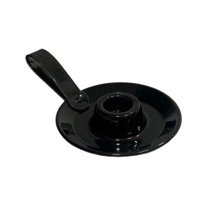 PV83004 - Porta Vela Metal Preto - 11,5x1,7cm