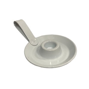 PV83002 - Porta Vela Metal Branco - 11,5x1,7cm