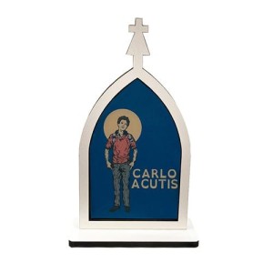 CP81662 - Capela São Carlo Acutis MDF Branco (G) - 20,5x12cm
