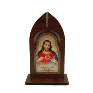 CP81948 - Capela Sagrado Coração de Jesus MDF - 16x10cm