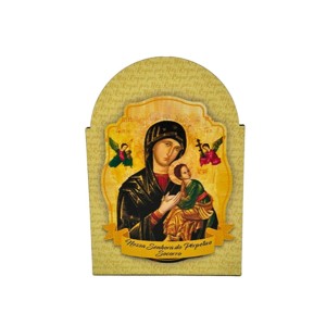 QD1987210 - Adorno de Mesa N. Sra. Do Perpétuo Socorro MDF - 10,7x7,5cm (AD78-17)