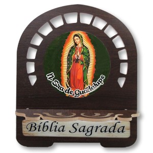 PB812320 - Porta Bíblia N. Sra. De Guadalupe MDF Resinado - 30,5x25,5cm