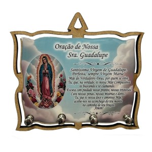 PC380614 - Porta Chaves N. Sra De Guadalupe MDF Resinado - 15,5x14cm