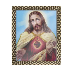 QD91406 - Quadro Sagrado Coração Jesus - 23x28cm