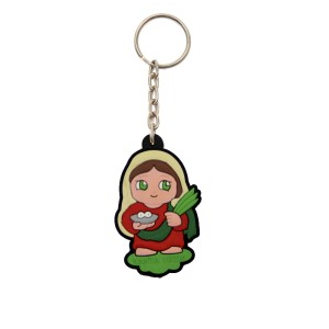 CH50026 - Chaveiro Santa Luzia Emborrachado - 11x3,5cm