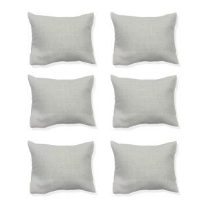 AL75001P6 - Almofadinha Branca  c/ 6un. - 5X4,5cm