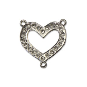 ET1640530 - Entremeio Coração Vazado Níquel - 3x3,3cm