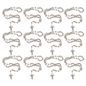 TE050304P12 - Terço Acrílico Marrom Envelhecido c/ 12un. - 38cm