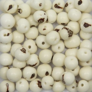 CTM1210100P1000 - Contas Bolinhas Açaí Branco c/ Aproximadamente 1000un. - 8mm