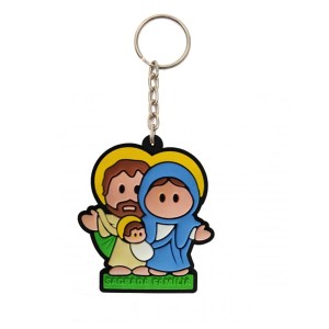 CH50810 - Chaveiro Sagrada Família Emborrachado - 12x4,5cm