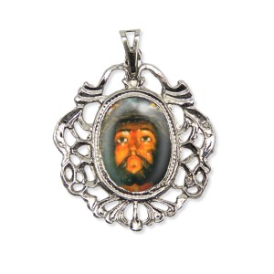 MD129400 - Medalha Bom Jesus de Pirapora Camafeu Níquel - 5x4,2cm