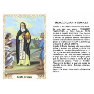 OG14036P100 - Oração Santa Edwiges c/ 100un. - 9,5x6,5cm